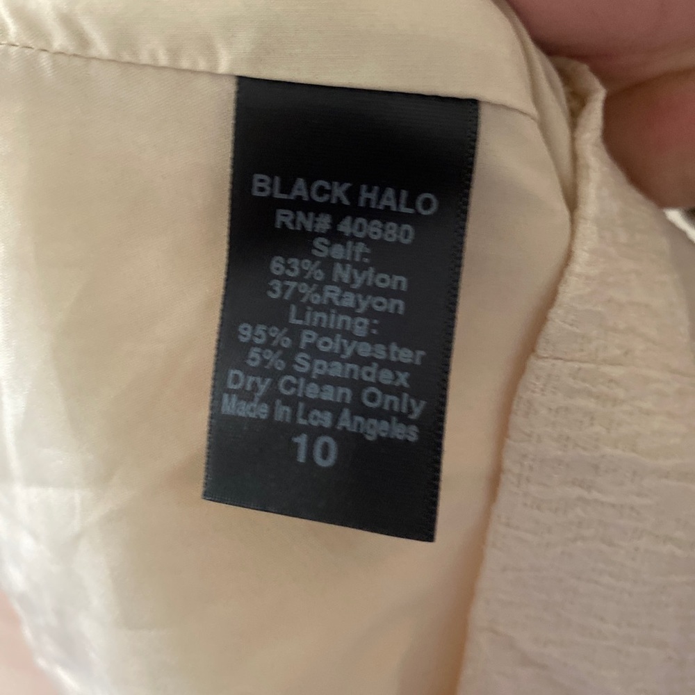 NWT Black Halo off white dress - Picture 12 of 12